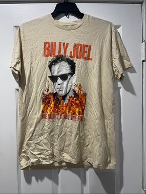 Billy Joel Graphic Short-Sleeve Tee in Cream
